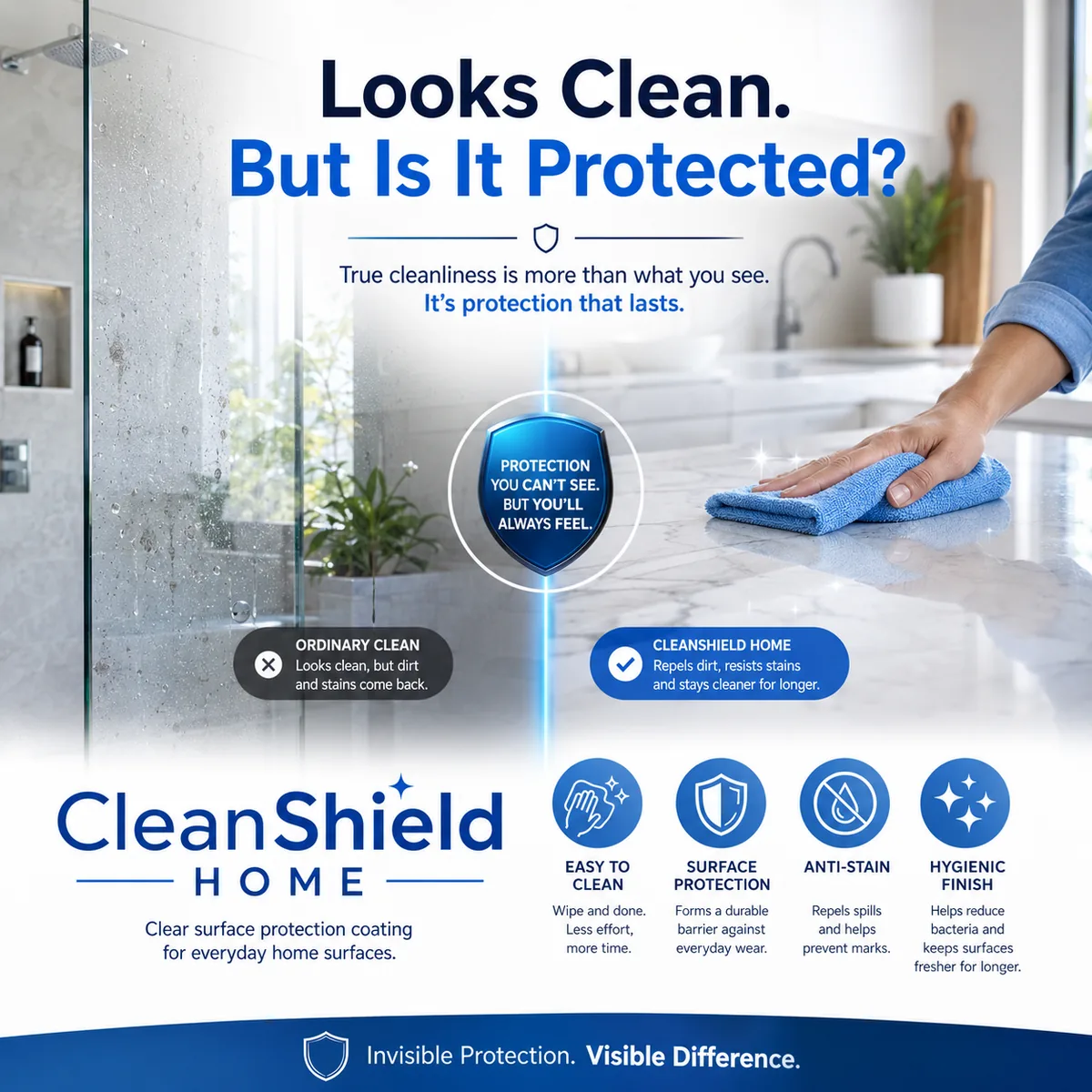 CleanShield surface protection for residential cleaning and maintenance