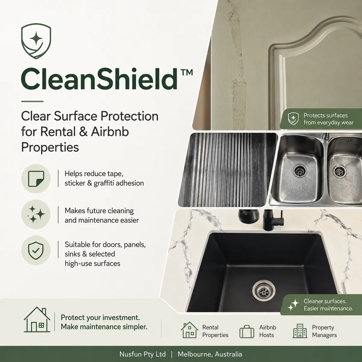 Surface protection for rental properties